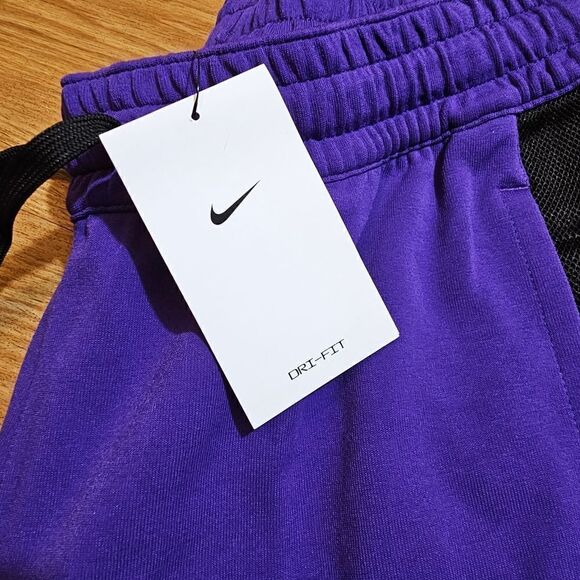 Nike Showtime Lakers Basketball Pants Joggers Purple Black Men's Medium M Tech - Picture 13 of 13